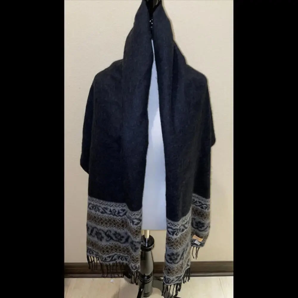 Primo Filo Italia Oversized‎ Fringed Soft Shawl/Scarf Acrylic 70”x31”